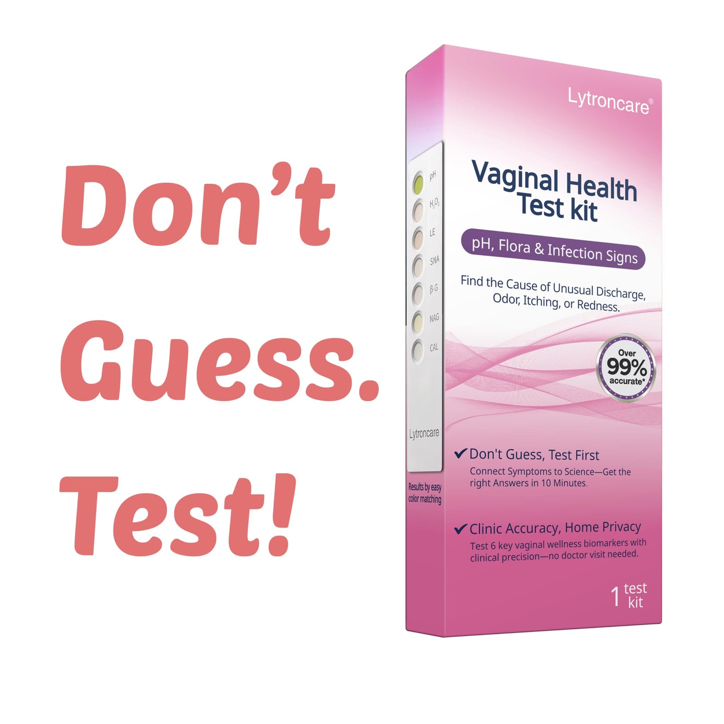6-in-1 At-Home Vaginal Health Test Kit – pH, BV, Yeast, Trich, AV