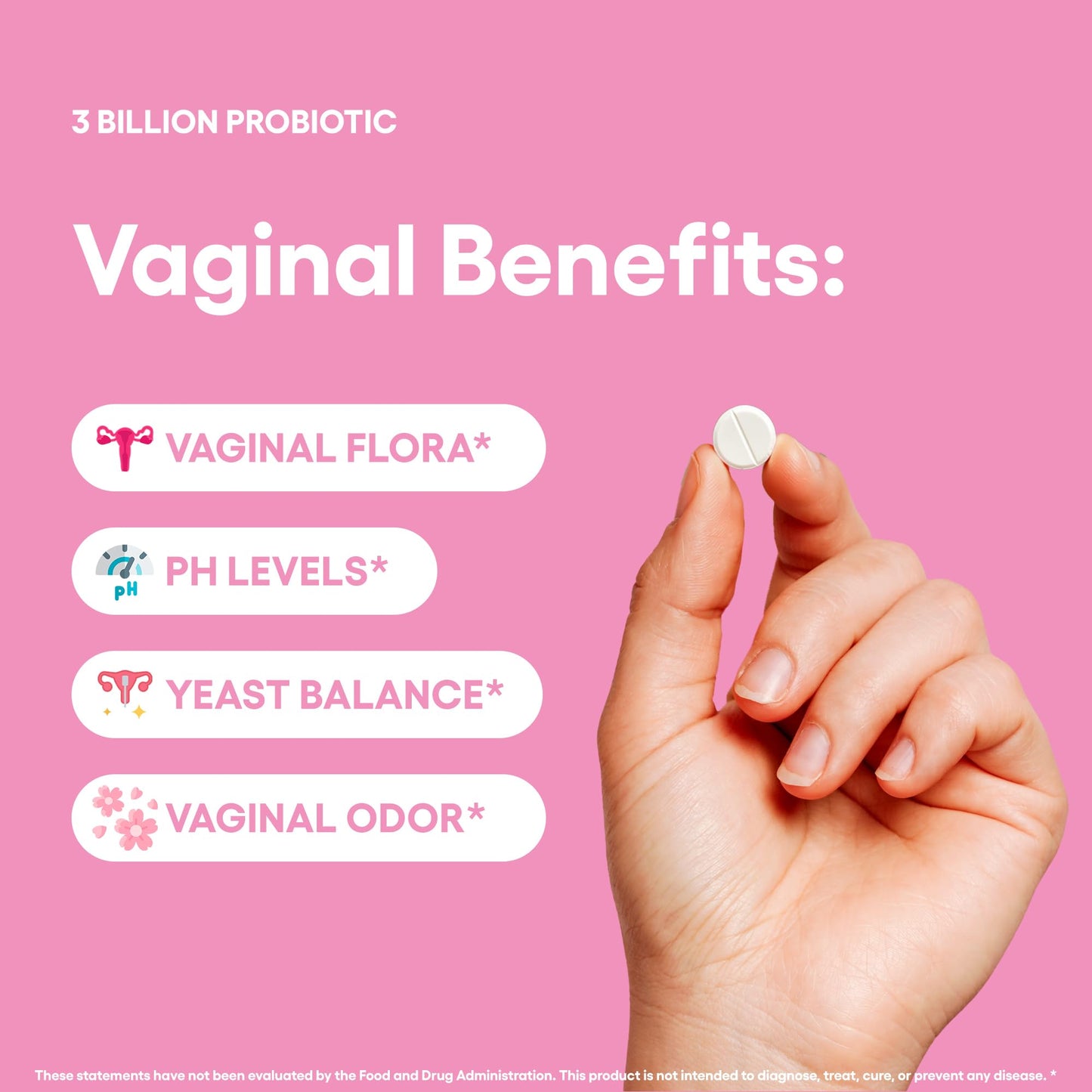 Natural Foundation Vaginal Probiotics – 240 Tablets, 3 Billion CFU | PH Balance & Intimate Flora