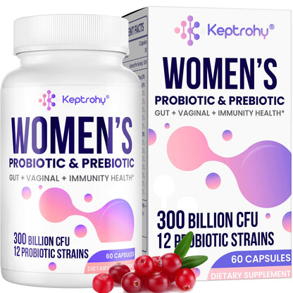 Vaginal Probiotics for Women – 300B CFUs, 12 Strains, 60 Capsules