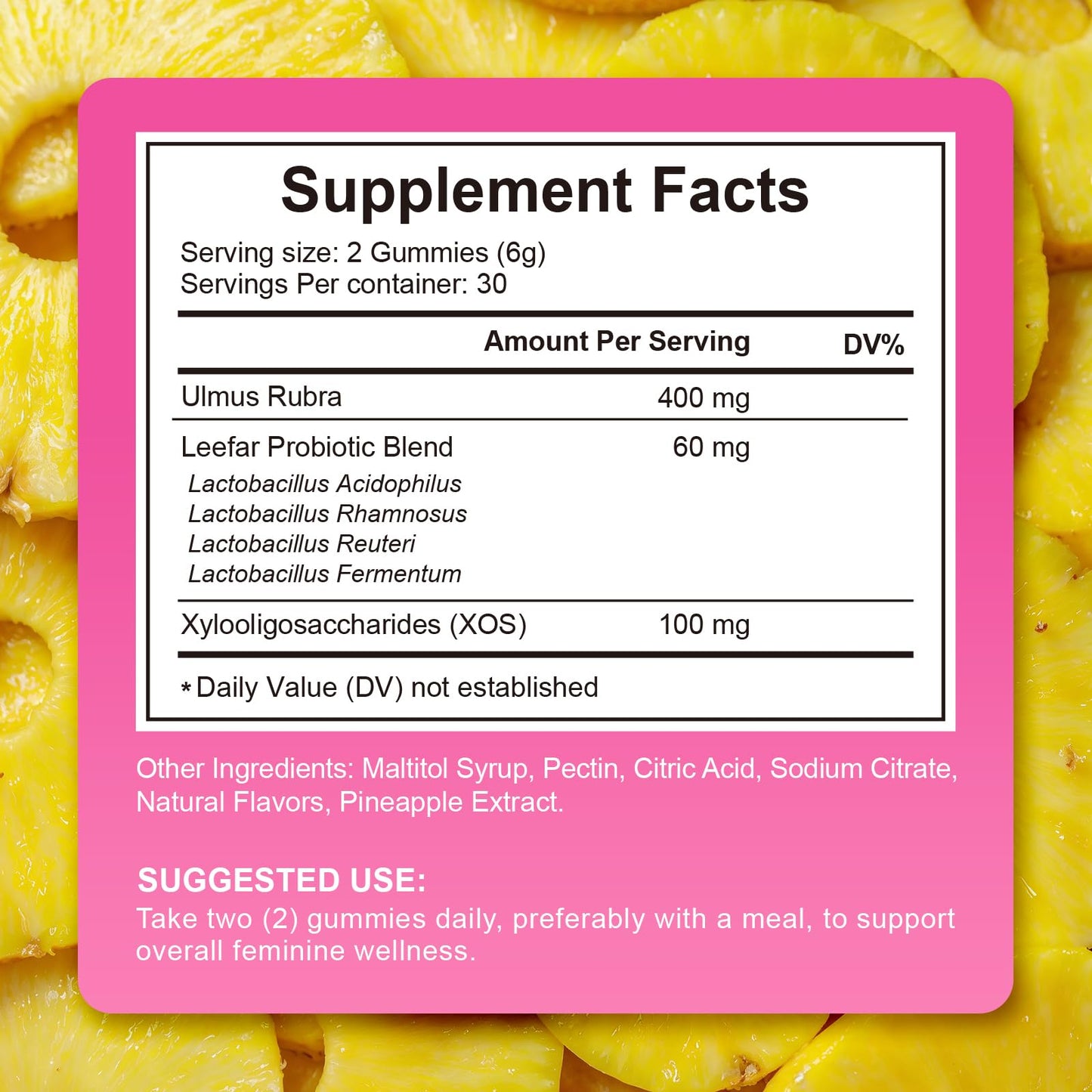 Vaginal Probiotics for Women – pH Balance Gummies | 60 Gummies