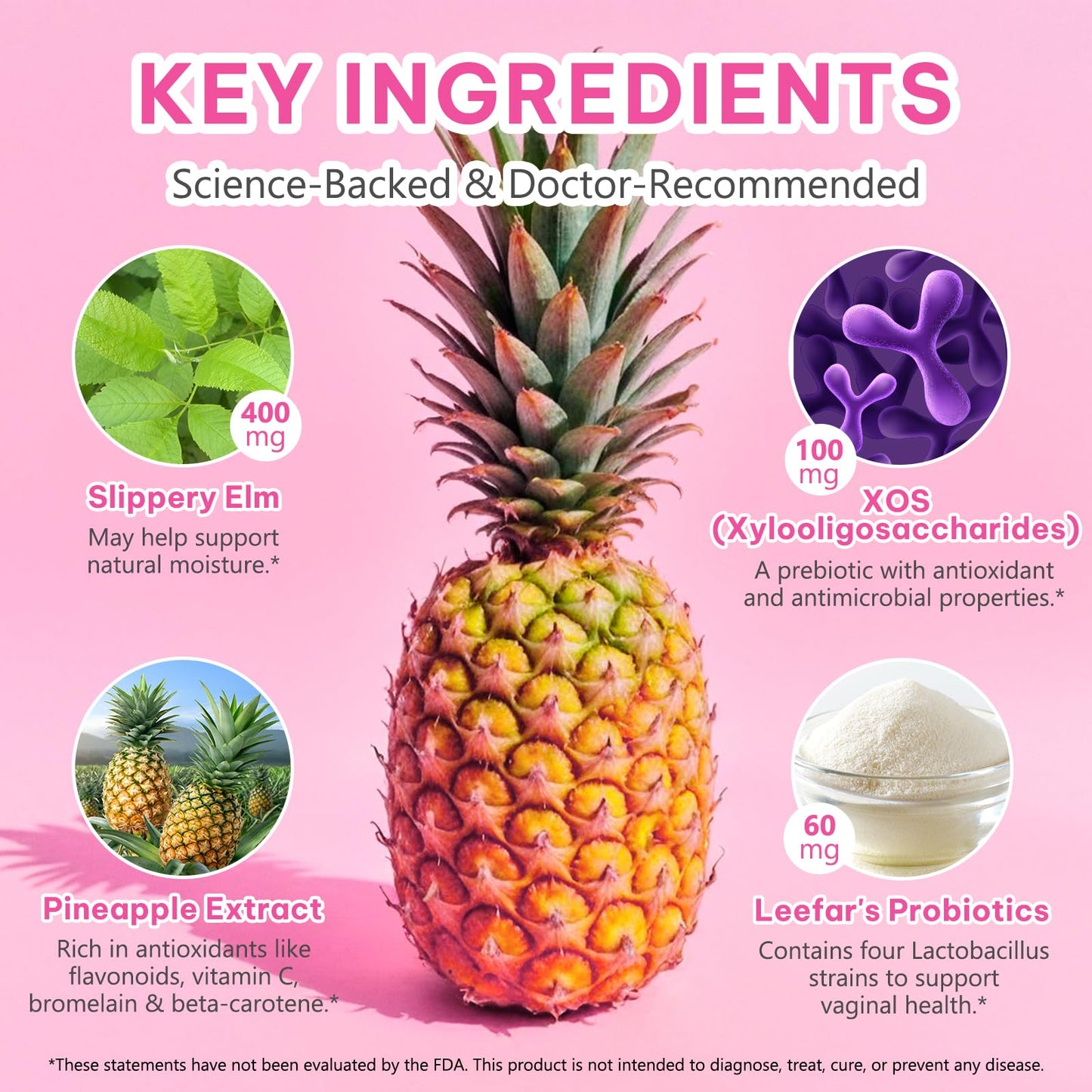 Vaginal Probiotics for Women – pH Balance Gummies | 60 Gummies