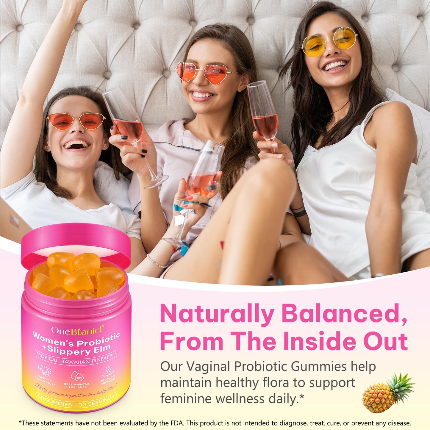 Vaginal Probiotics for Women – pH Balance Gummies | 60 Gummies