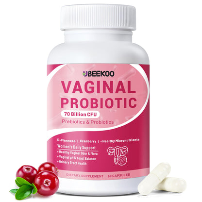 Vaginal Probiotics for Women – 70 Billion CFU, pH Balance & UTI Support | 60 Capsules