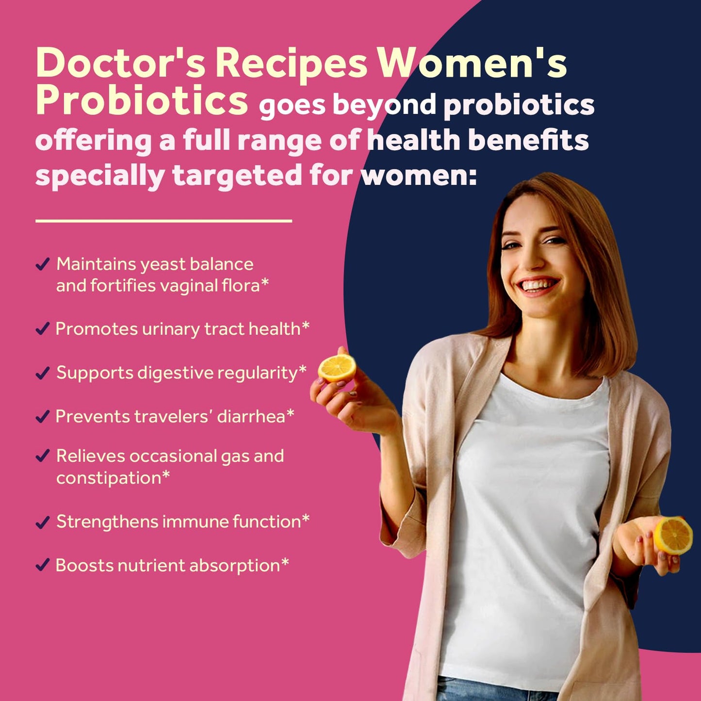 Doctor's Recipes Probiotics for Women - 100B CFU, 32 Strains - 30 Caps