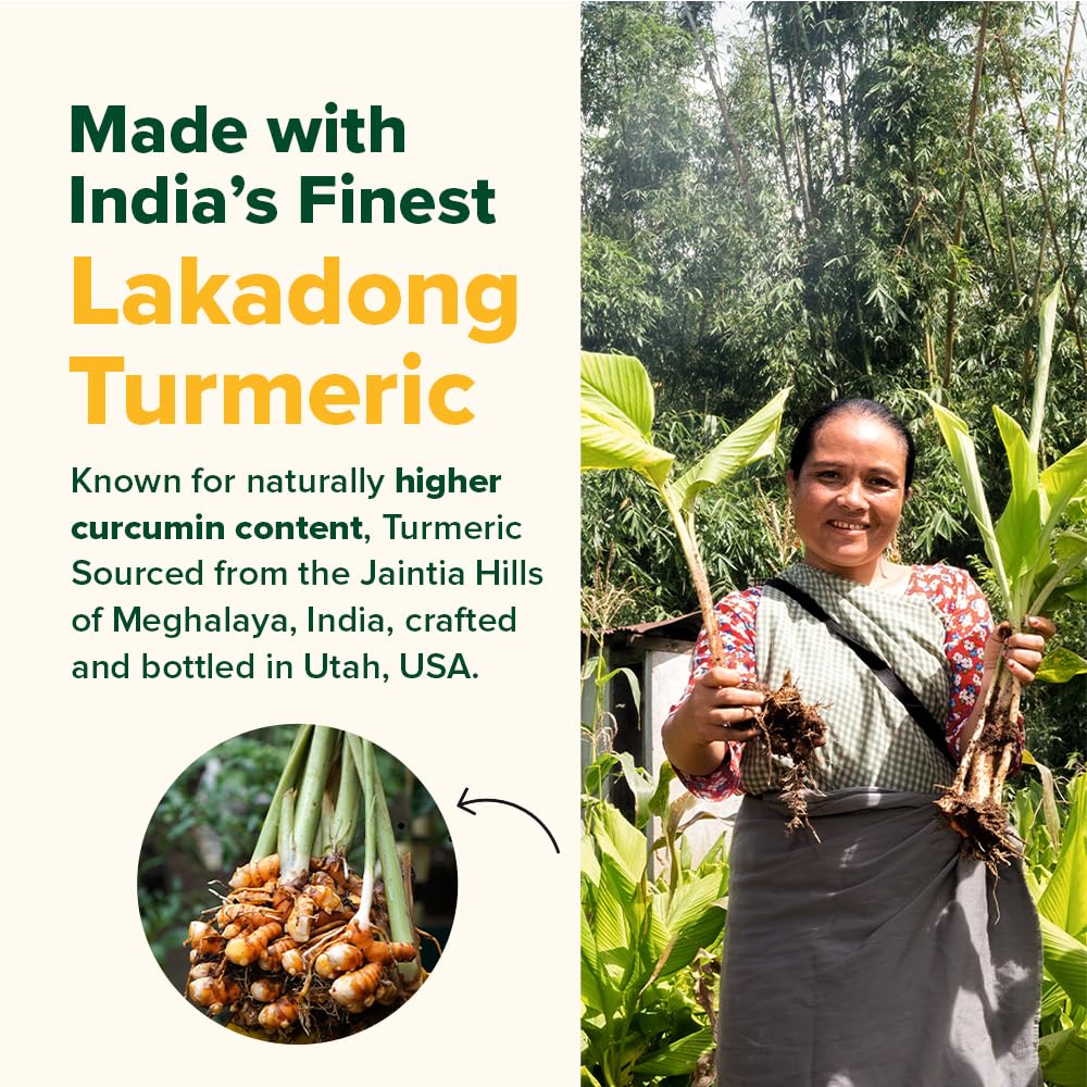 VAHDAM Turmeric Curcumin 2000mg with Boswellia and Piperine – 90 Capsules