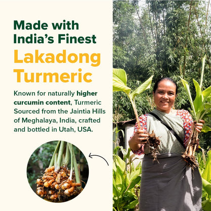 VAHDAM Turmeric Curcumin 2000mg with Boswellia and Piperine – 90 Capsules