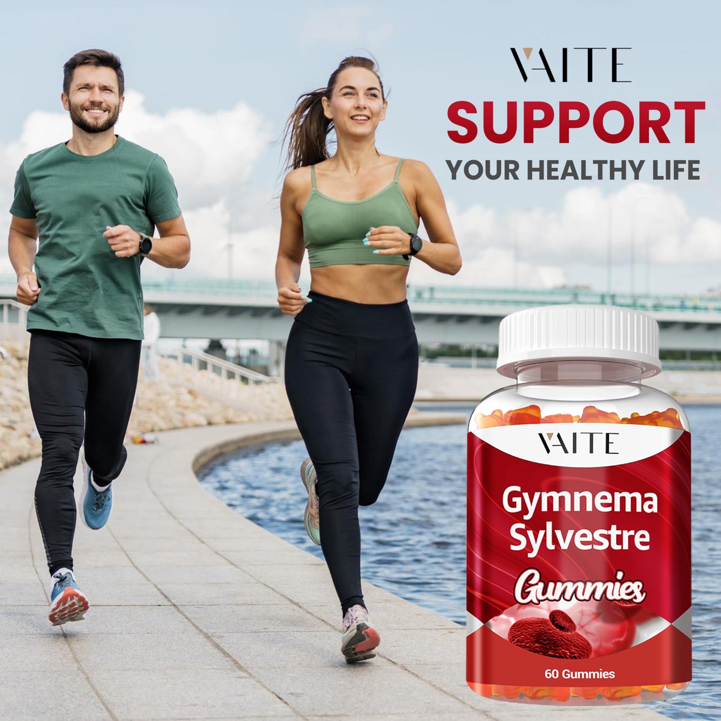 VAITE Gymnema Sylvestre Gummies 600mg – 60 Chews, Non-GMO, Gluten-Free