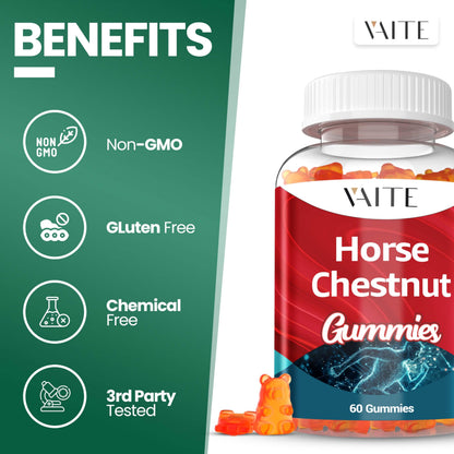 VAITE Horse Chestnut Extract Supplement – Vein Support, Leg Health, Non-GMO, Gluten Free