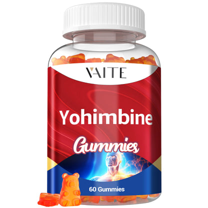VAITE Yohimbine HCl Gummy 15mg – Sugar-Free, Non-GMO Energy & Endurance (60 Gummies)
