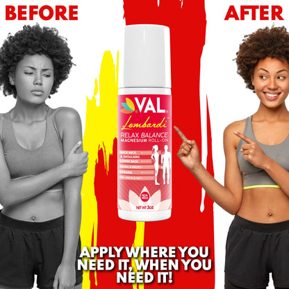 VAL Lombardi Magnesium Roll-On 3oz – Zechstein Magnesium + Arnica | Joint & Muscle Relief (2-Pack)