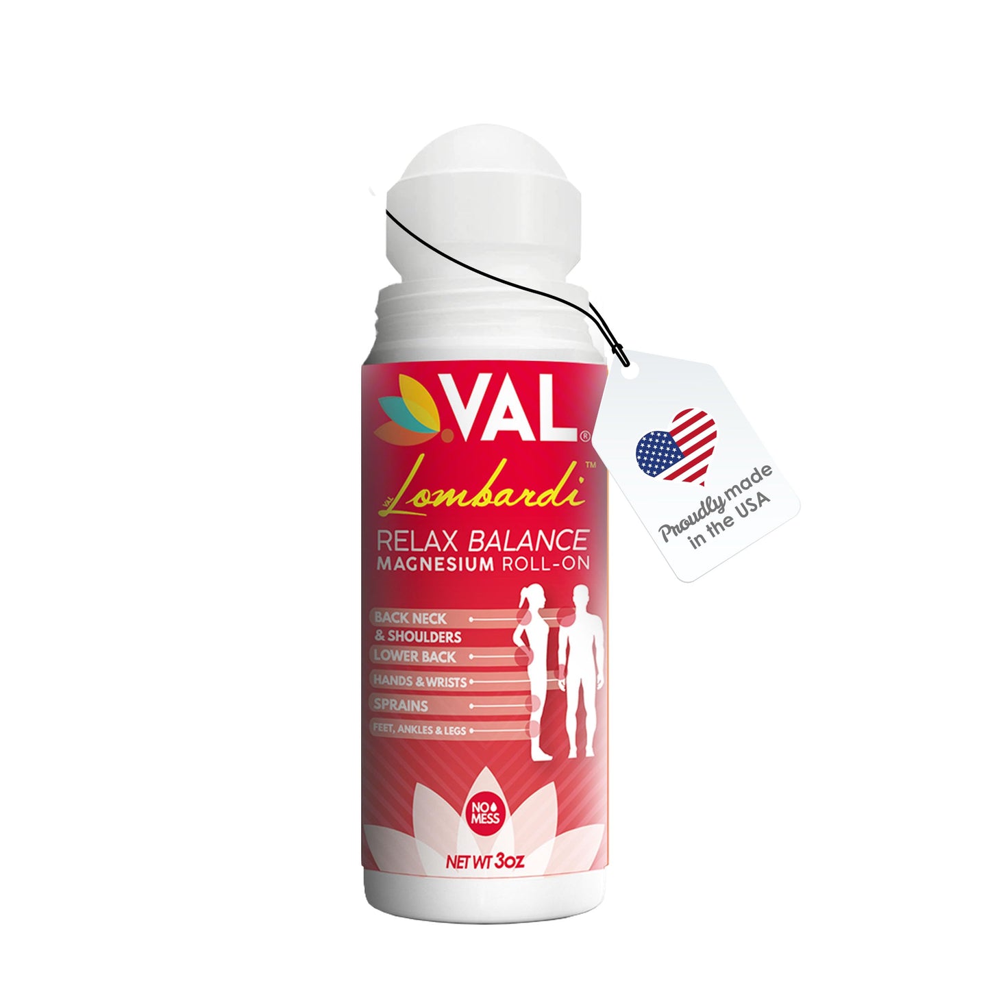 VAL Lombardi Magnesium Roll-On 3oz – Zechstein Magnesium + Arnica | Joint & Muscle Relief (2-Pack)
