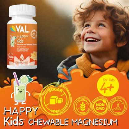 VAL Magnesium for Kids – High-Absorption Mg Glycinate, Citrate & Taurate