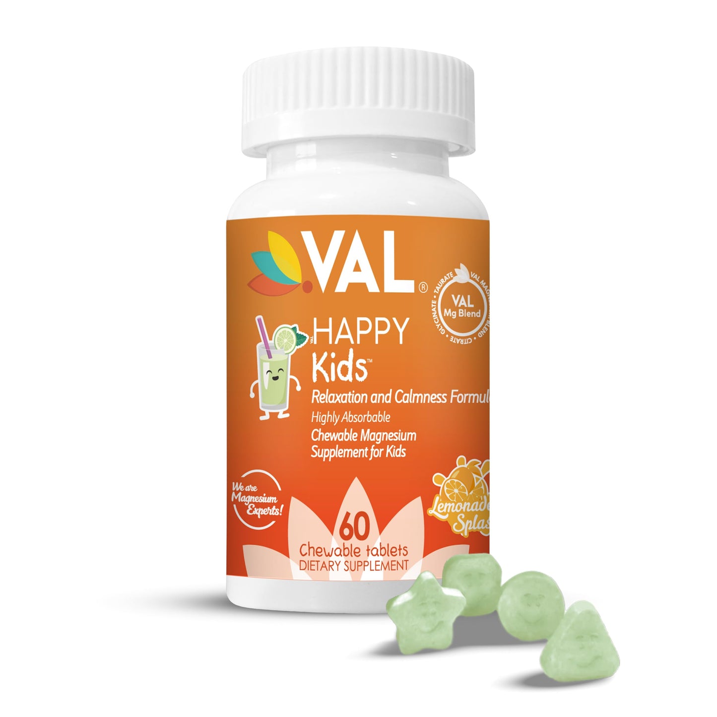VAL Magnesium for Kids – High-Absorption Mg Glycinate, Citrate & Taurate