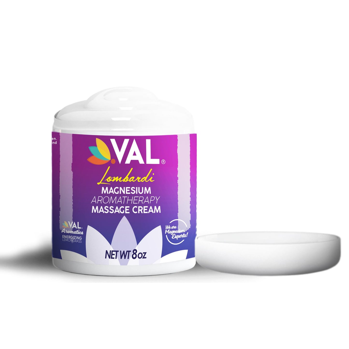 VAL Magnesium Aromatherapy Massage Cream 8oz | Zechstein Magnesium + MSM