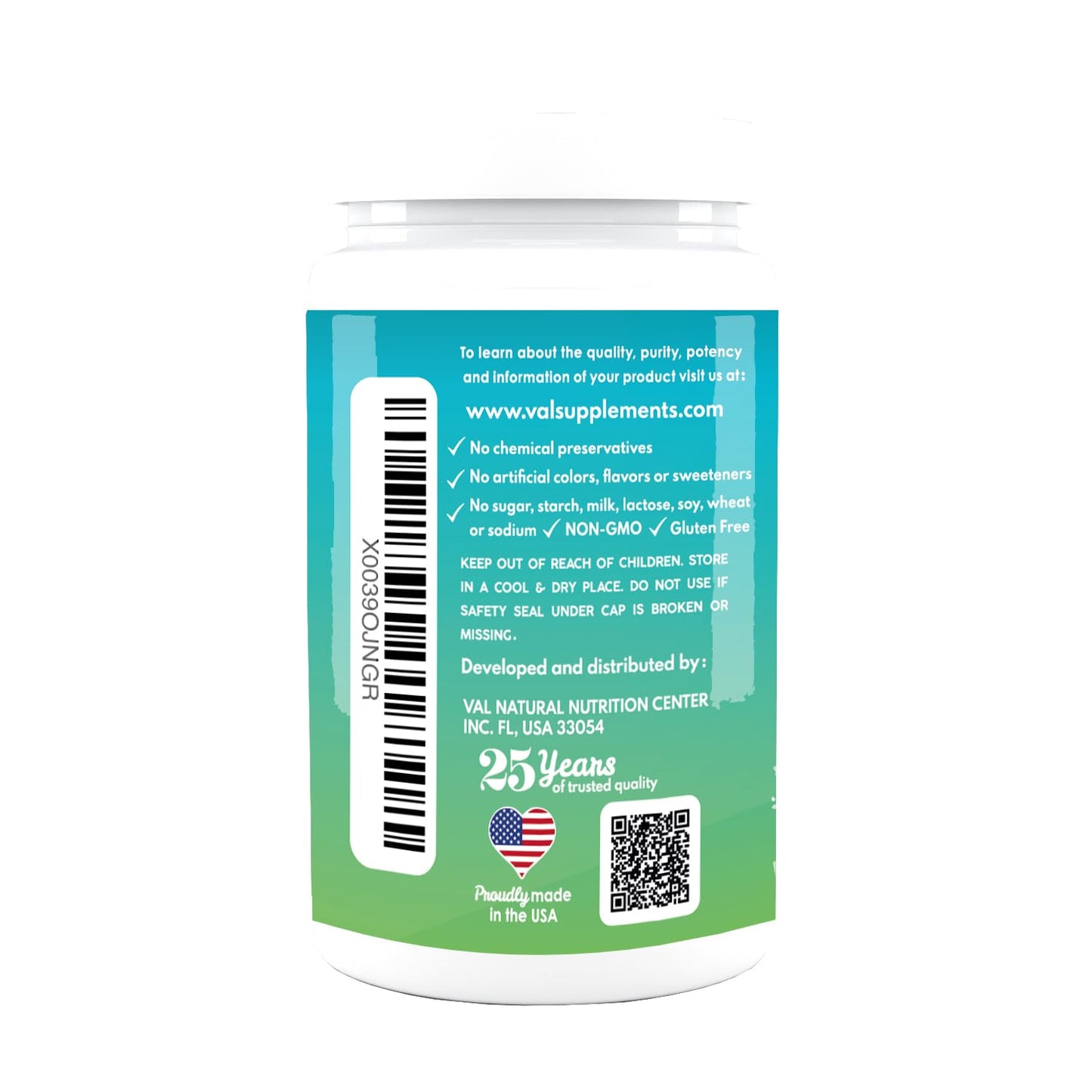 VAL Magnesium Glycinate 325mg with B6 & Potassium | High Absorption & Stress Relief