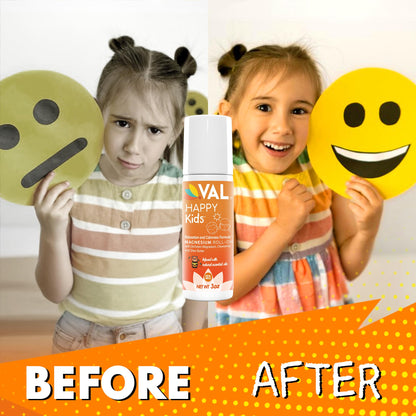 VAL Magnesium Roll-On for Kids – Zechstein Magnesium Chloride, Calm & Relaxation | USA Made | 3oz