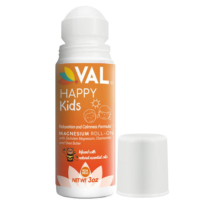 VAL Magnesium Roll-On for Kids – Zechstein Magnesium Chloride, Calm & Relaxation | USA Made | 3oz