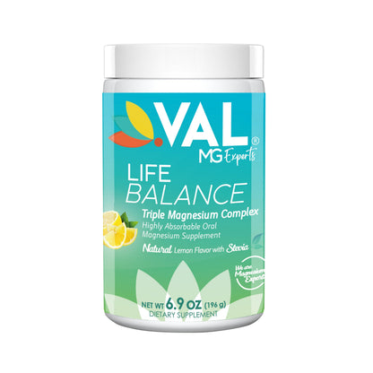 VAL Triple Magnesium Complex – Lemon Flavor, 400mg Mg + B6 | 6.9 oz