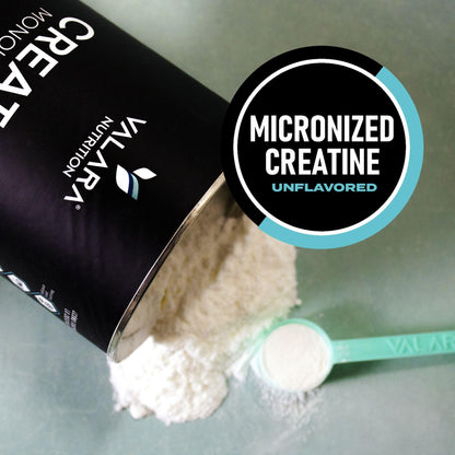 Valara Creatine Monohydrate Micronized Powder 450g | 90 Servings | 5000 mg per Serving (5 g) Unflavored, Vegan & Keto Friendly