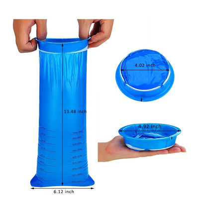 Valchoose 14-Pack Thick Vomit Bags 1000ml Blue – Hospital-Grade, Leak-Resistant
