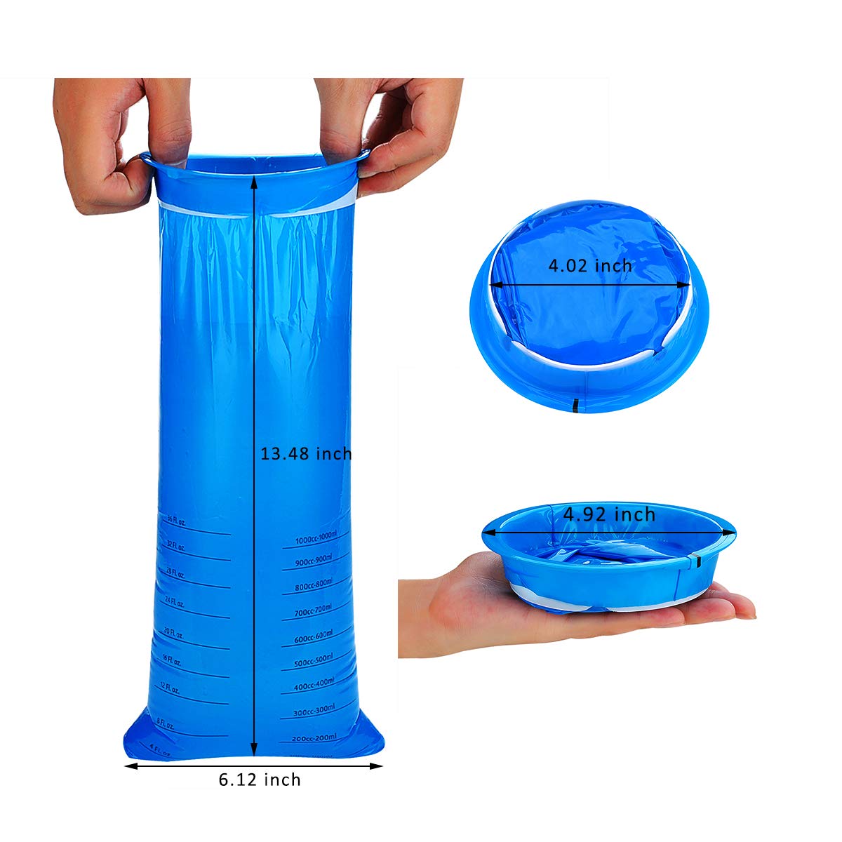 Valchoose 30 Pack Emesis Bags – Hospital-Grade Barf Bags, 1000ml, Travel, Pregnancy & Motion Sickness