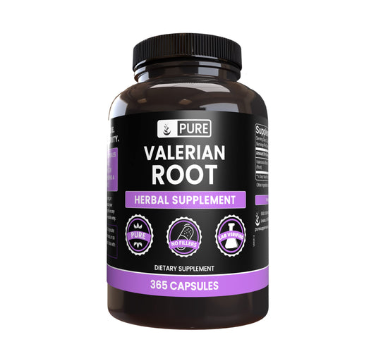 PURE ORIGINAL INGREDIENTS Valerian Root (365 Capsules) No Magnesium Or Rice Fillers, Always Pure, Lab Verified BritishVita | Premium UK Vitamins & Wellness Supplements
