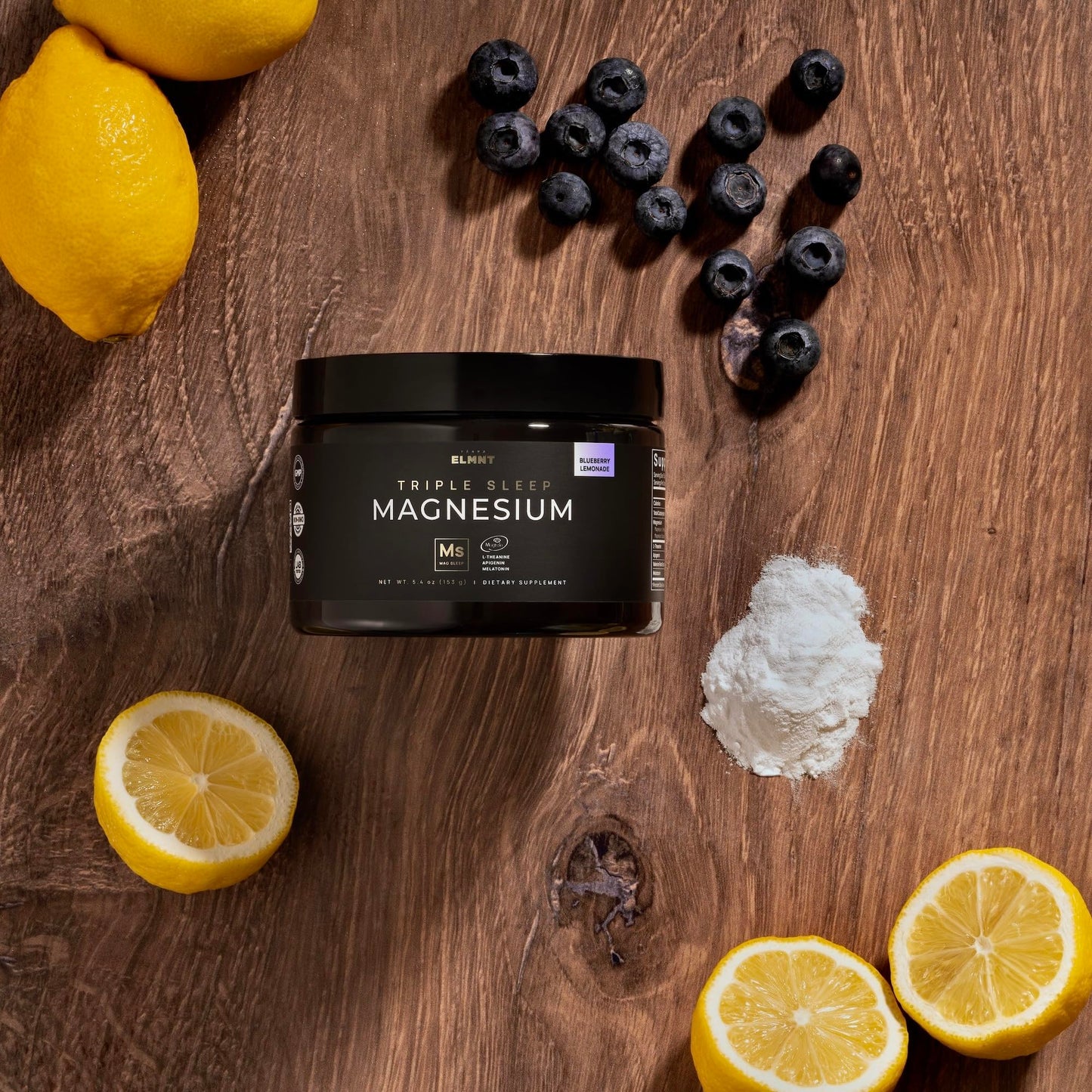 Triple Sleep Magnesium L-Threonate Powder – Magtein Sleep Aid with L-Theanine, Apigenin & Melatonin