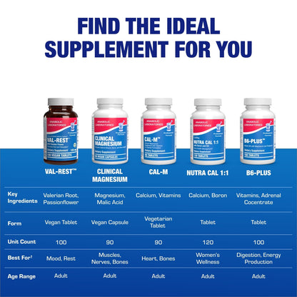 Valerian Root Sleep Supplement with Magnesium & Passion Flower | Vegan & USA Made