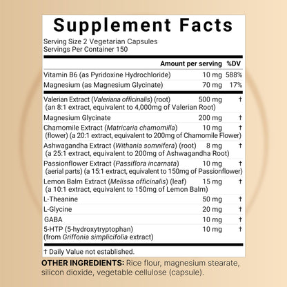 NatureBell Valerian Root for Sleep – 300 Veggie Capsules, Melatonin Free