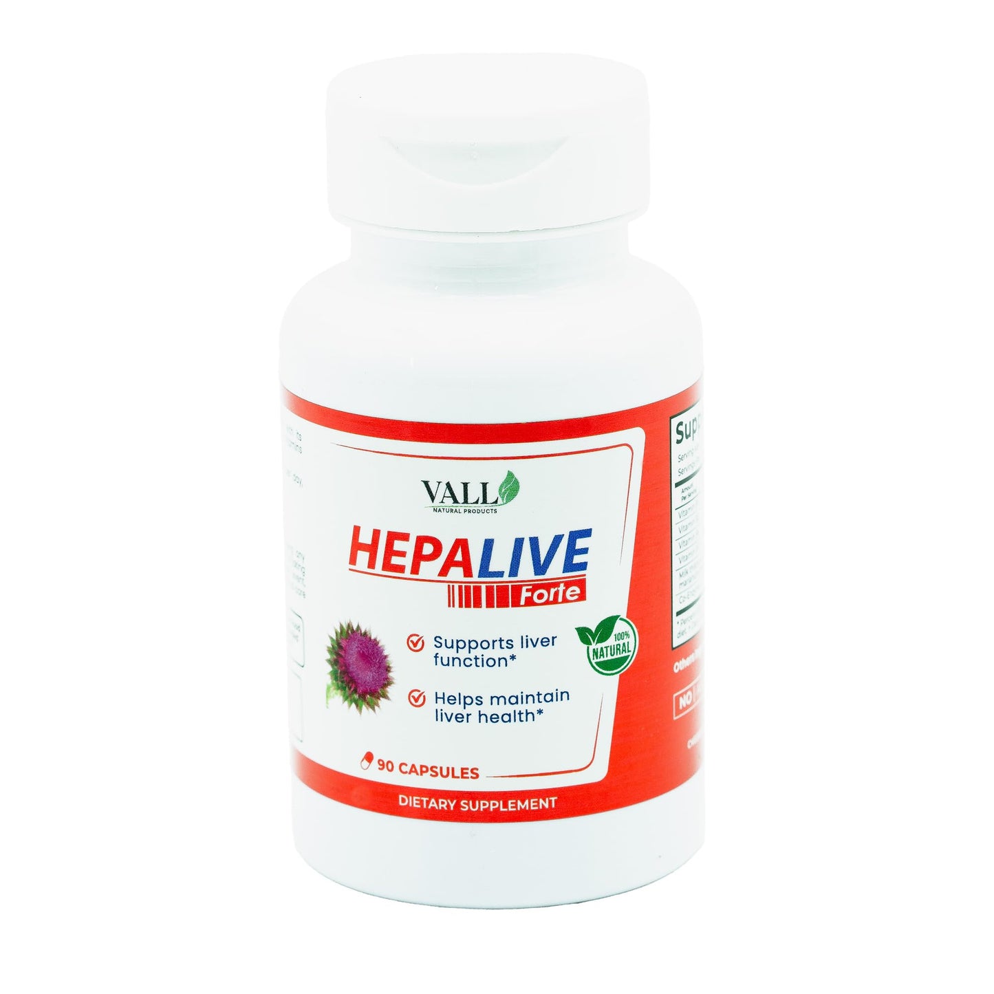 Vall Natural Products - HepaLive Forte - 90 ct: Liver Support Supplement with Milk Thistle, CoQ10 & B Vitamins for Detox & Energy Metabolism