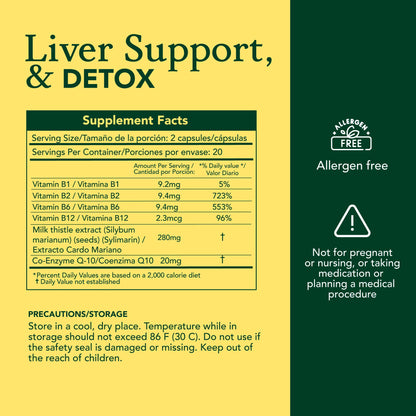 Vall Natural Products - HepaLive Forte - 90 ct: Liver Support Supplement with Milk Thistle, CoQ10 & B Vitamins for Detox & Energy Metabolism