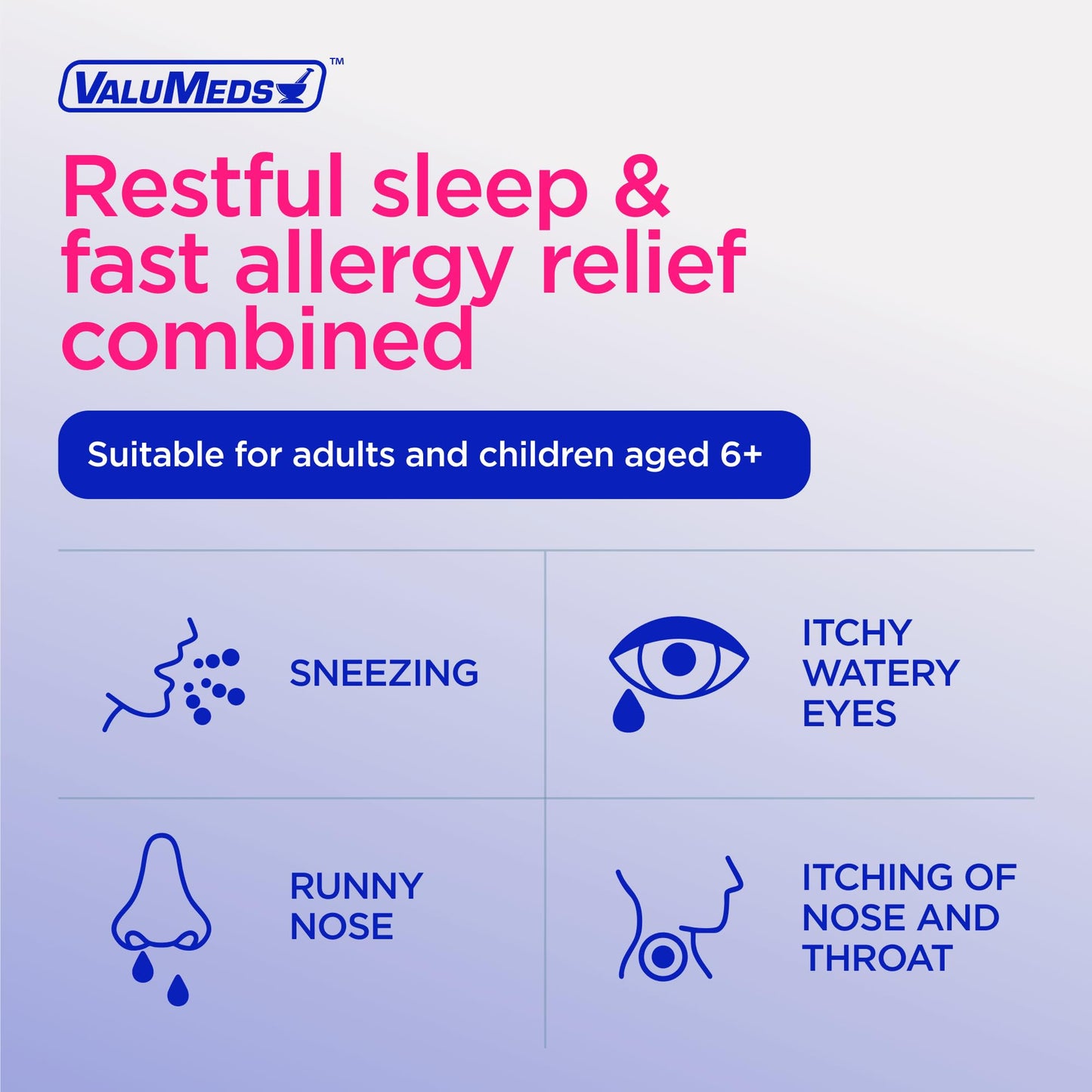 ValuMeds Allergy Medicine Diphenhydramine HCl 25 mg | Children & Adults | Relieve Itchy Eyes, Runny Nose, Sneezing (25 mg, 1200)