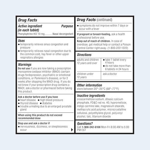 ValuMeds Compare to Sudafed PE | Non-Drowsy Nasal Decongestant 10 mg, 300 Tablets