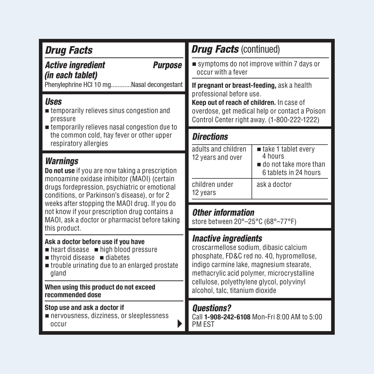 ValuMeds Compare to Sudafed PE | Non-Drowsy Nasal Decongestant 10 mg, 300 Tablets