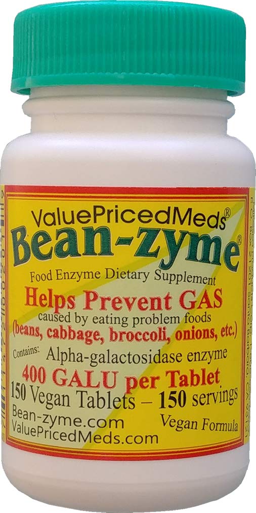 Bean-Zyme Extra Strength Gas Relief 400 GALU | ValuePricedMeds Vegan Digestive Enzyme