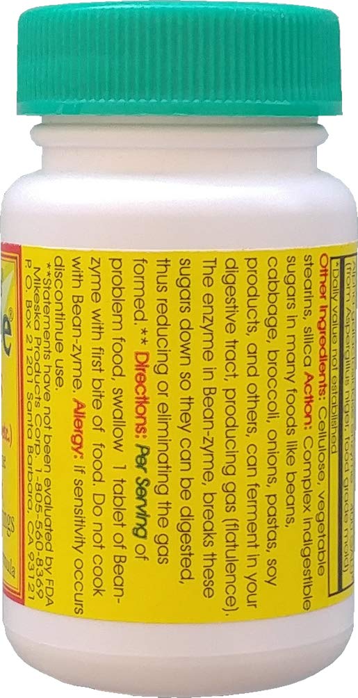 Bean-Zyme Extra Strength Gas Relief 400 GALU | ValuePricedMeds Vegan Digestive Enzyme