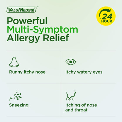ValuMeds 24-Hour Allergy Medicine Cetirizine HCl 10 mg – 500 Count, Non-Drowsy Pollen Relief