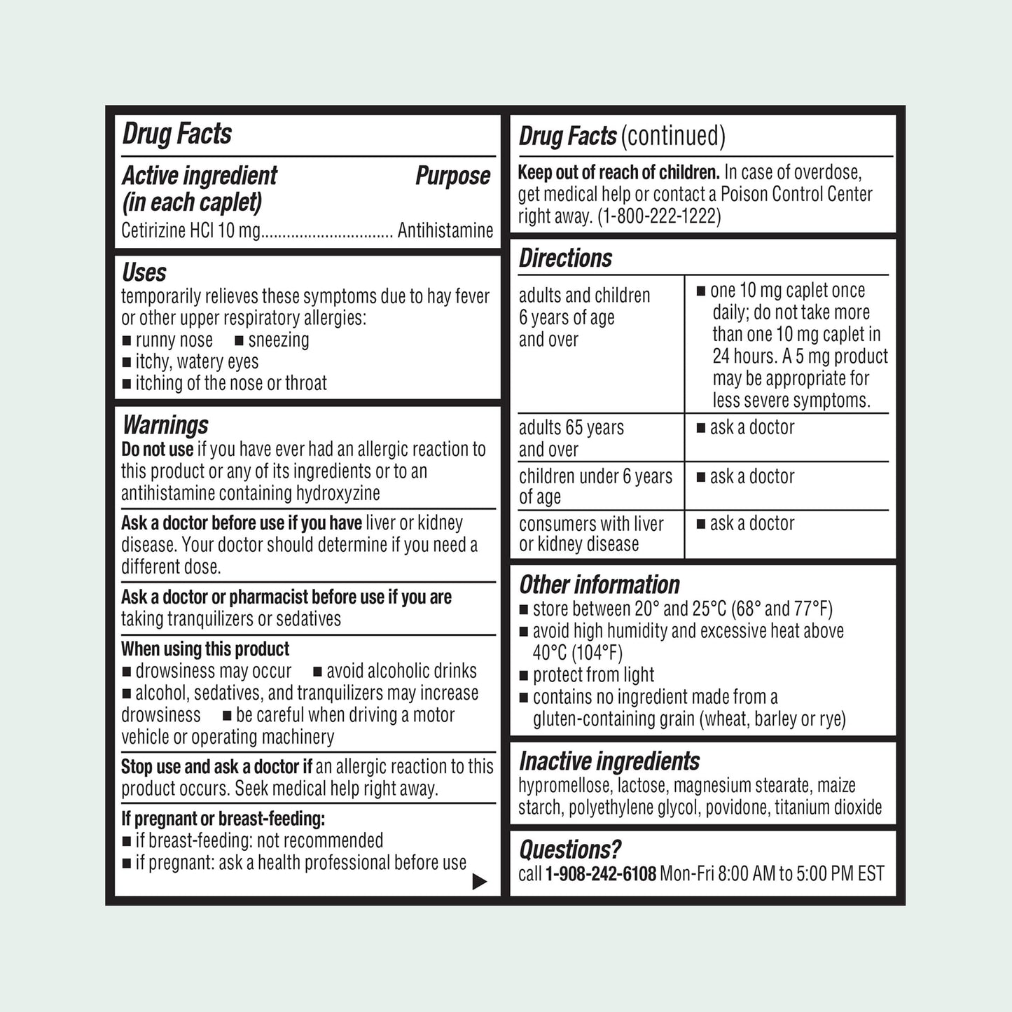 ValuMeds 24-Hour Allergy Medicine Cetirizine HCl 10 mg – 500 Count, Non-Drowsy Pollen Relief