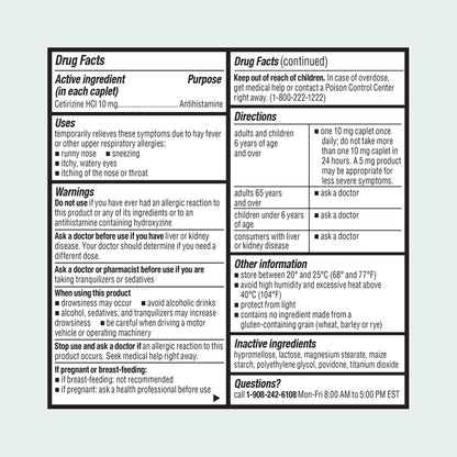 ValuMeds 24-Hour Allergy Medicine Cetirizine HCl 10 mg – 500 Count, Non-Drowsy Pollen Relief