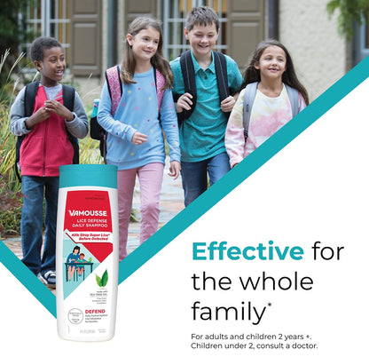 Vamousse Lice Emergency Kit — Mousse, Daily Shampoo & Steel Comb for Kids & Adults