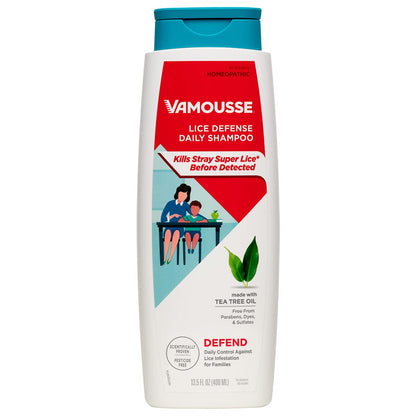 Vamousse Head Lice Defense Daily Shampoo – After Exposure or Treatment, Paraben/Sulfate/Dye Free, Family Size 13.5 oz