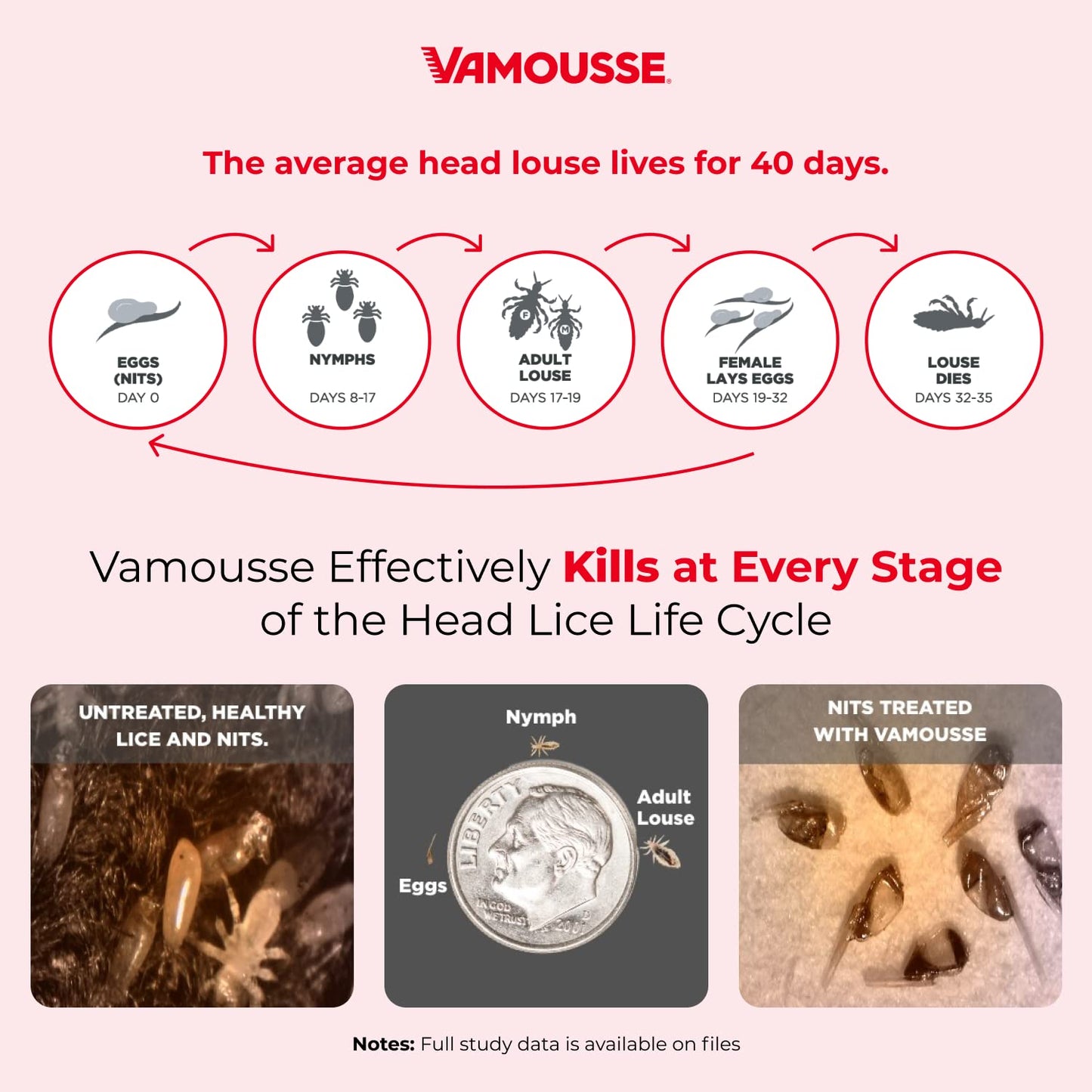 Vamousse Lice Treatment Mousse – Pesticide-Free, Non-Toxic, Kills Super Lice & Eggs (6 oz)