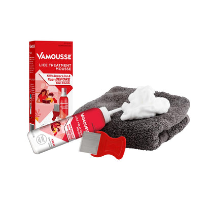 Vamousse Lice Treatment Mousse – Pesticide-Free, Non-Toxic, Kills Super Lice & Eggs (6 oz)