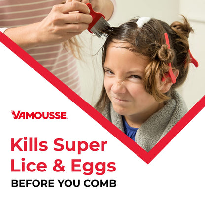 Vamousse Lice Treatment Mousse – Pesticide-Free, Non-Toxic, Kills Super Lice & Eggs (6 oz)