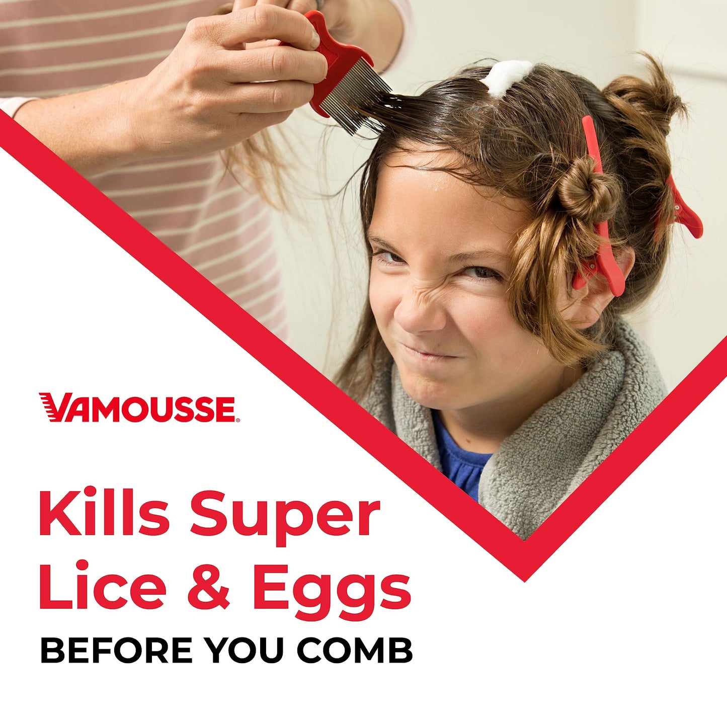 Vamousse PRO Lice Emergency Kit – Fast-Acting Mousse, Daily Shampoo, Repellent & Comb for All Ages