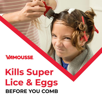 Vamousse PRO Lice Emergency Kit – Fast-Acting Mousse, Daily Shampoo, Repellent & Comb for All Ages