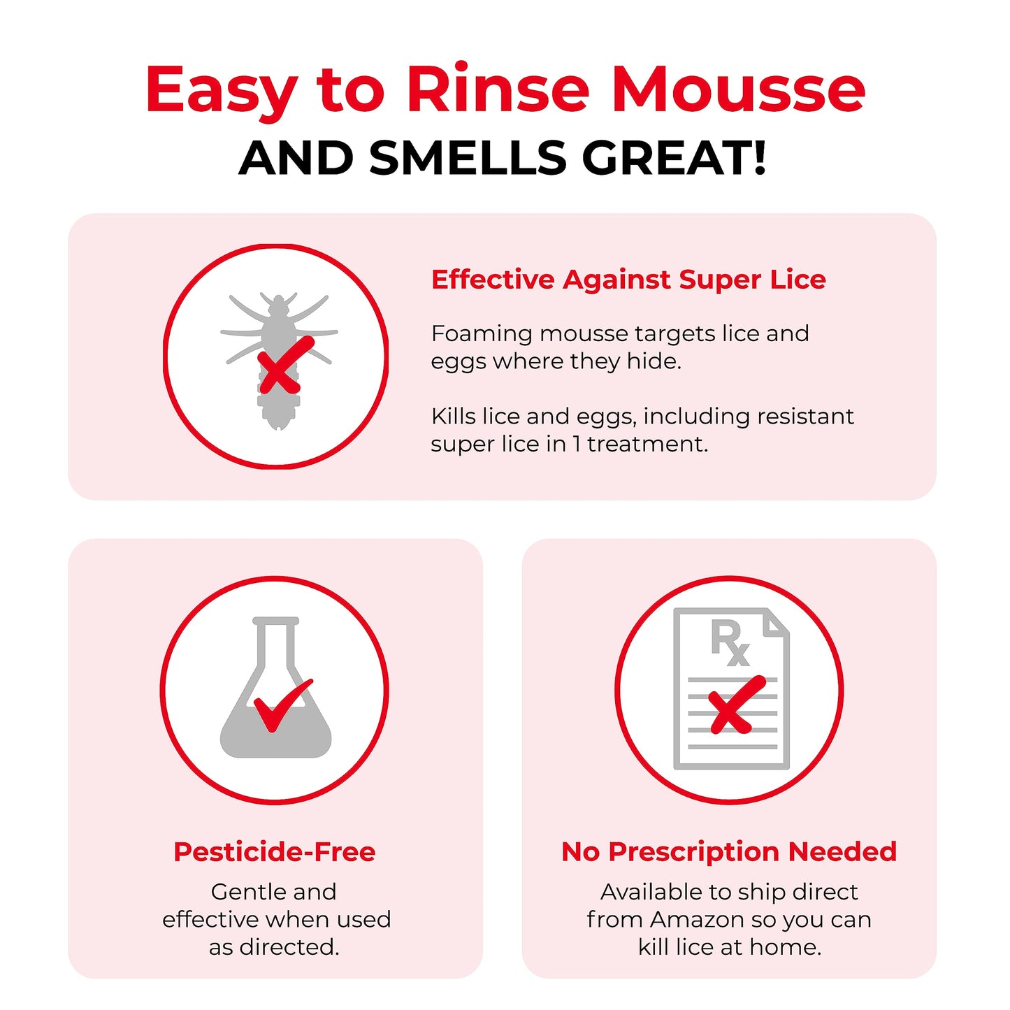 Vamousse PRO Lice Emergency Kit – Fast-Acting Mousse, Daily Shampoo, Repellent & Comb for All Ages