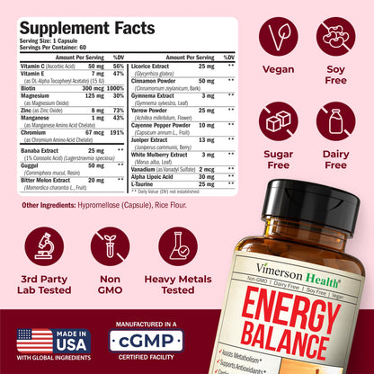 Vanadium with Chromium – Energy & Metabolism Support (60 Caps)