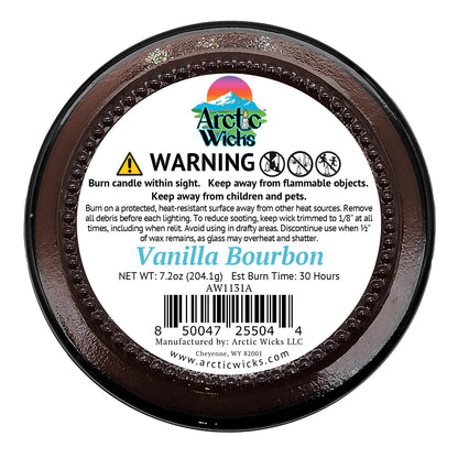 Vanilla Bourbon Candle | 9oz Coconut & Beeswax | Non-Toxic & USDA Biobased