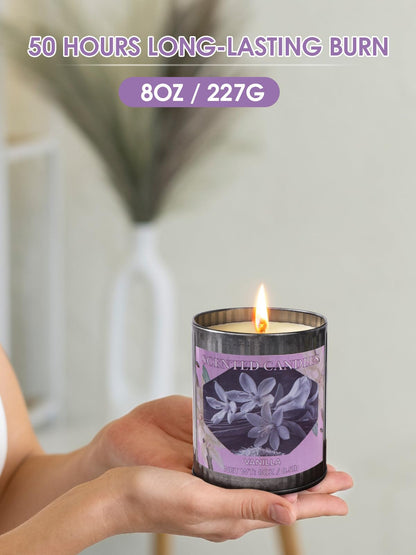 Scented Candles for Home | 8oz Vanilla Soy Candle, 50H Burn, Gift Box